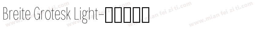 Breite Grotesk Light字体转换